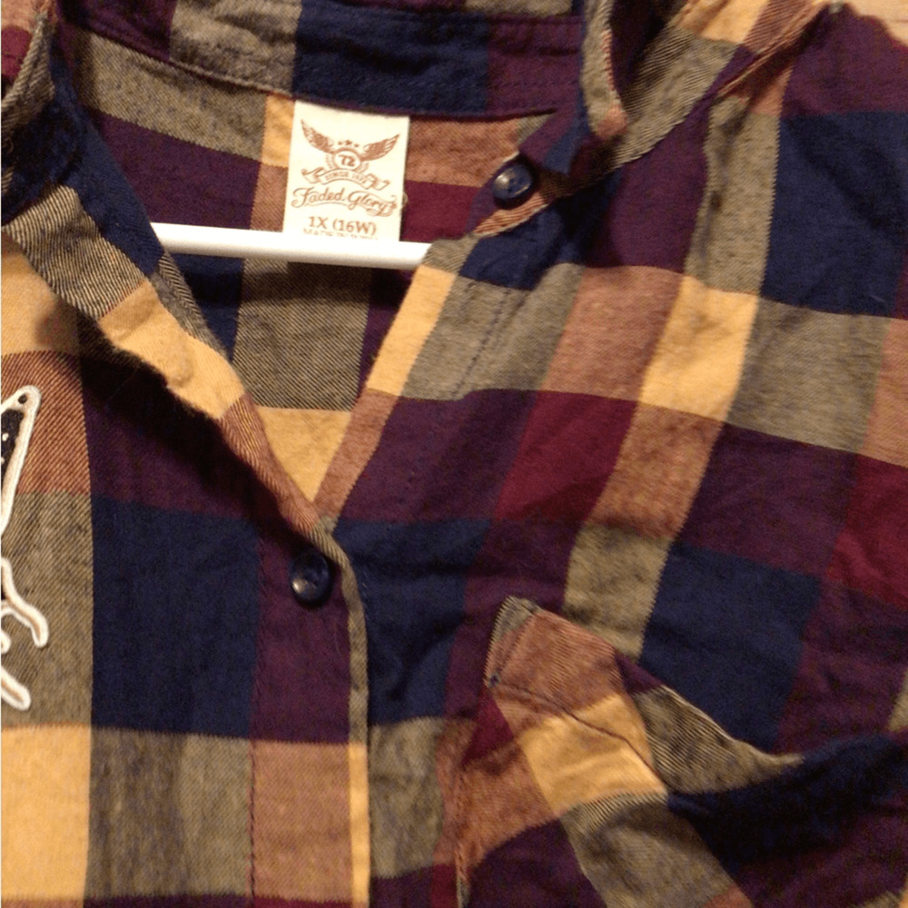 NEW! Custom Upcycled Boho Flannel Shirt - Picture 6 of 8